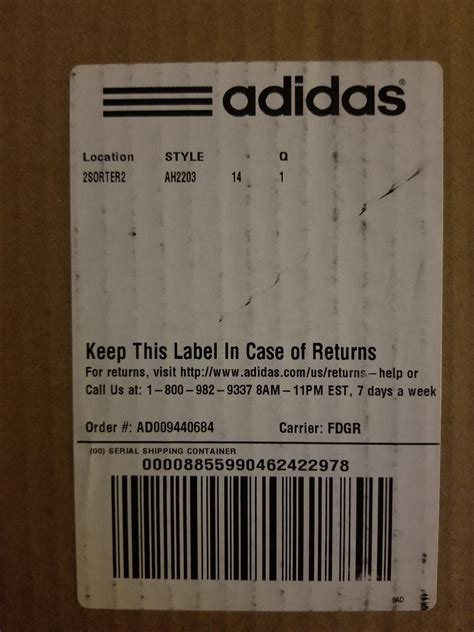 adidas returns label|adidas return shipping label.